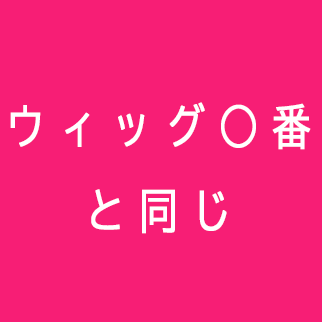 ウィッグ◯番と同じ髪型・髪色で植毛加工（ウィッグ番号は備考欄にご記入ください）