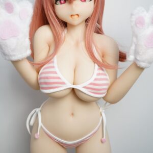 IROKEBIJIN(色気美人)-new IROKEBIJIN(色気美人) フルシリコン製 90cm Fカップ Yui-Bヘッド オーラル不可 ボーダー柄のビキニと猫手グローブの可愛い美少女アニメドール