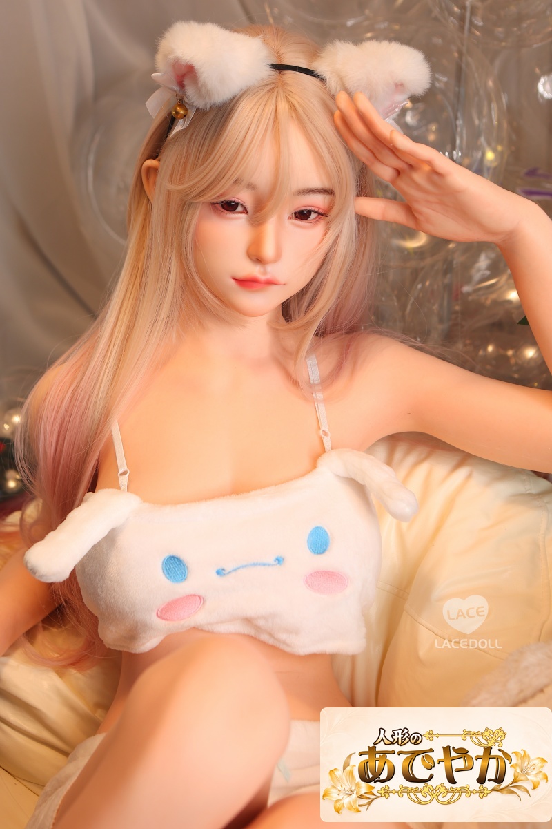 LACE DOLL 168cm Dカップ 新作ヘッド 白草(baicao) シリコン製ラブドール 白系のルームウェアと猫耳アクセサリーの可愛い美少女ラブドール