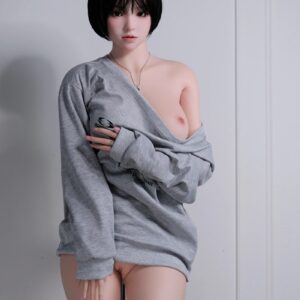K-DIVA 160cm Cカップ Lunaヘッド リアル皮膚付き 韓国モデルの型取り ライフサイズ1：1再現 黒髪ショートヘアのリアルドール 自然な顔立ち 大人っぽい雰囲気のダッチワイフ