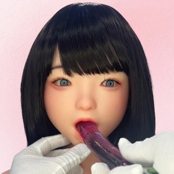 Art-doll 148cm とボディ自由に組合専用ページヘッド 肌色オプション 軟性シリコンヘッド-オーラル可能(舌付き)