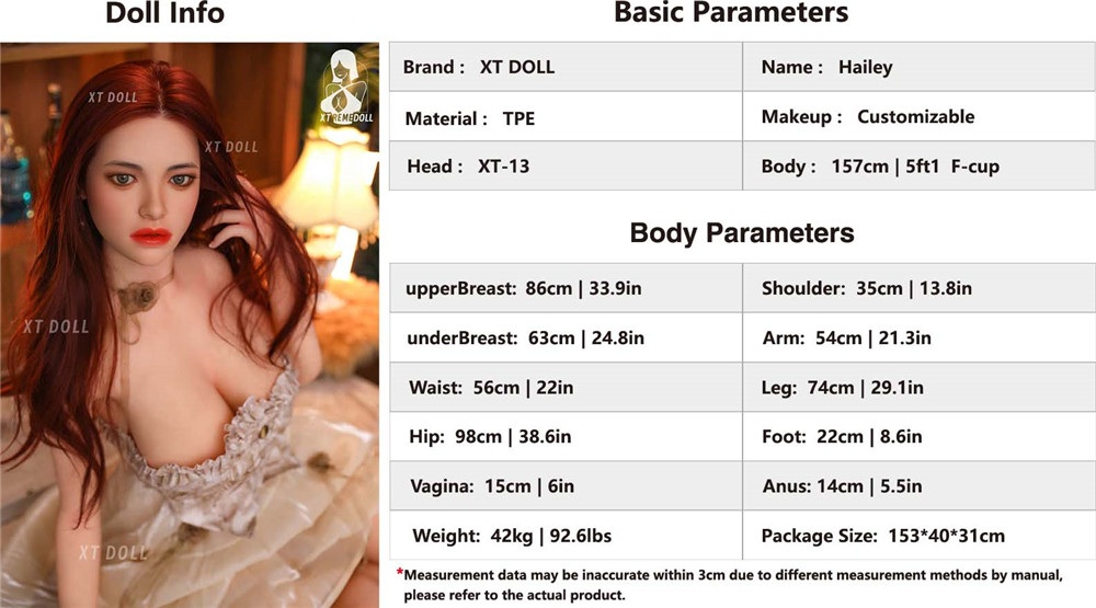 XTDOLL 157cm Fカップ Haileyヘッド 商品詳細 画像2