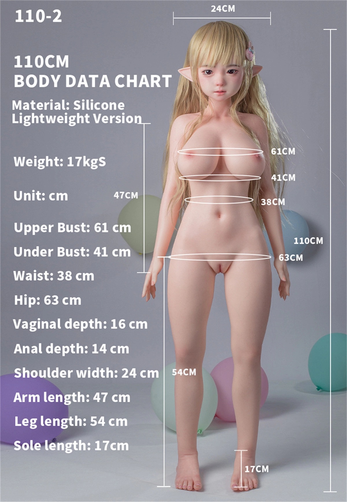 Jiusheng Doll 110cm Eカップ #113 B Luoxiヘッド 商品詳細