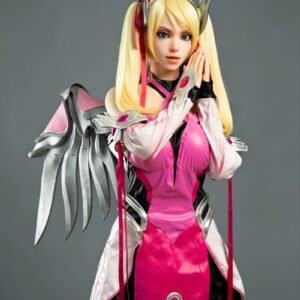 Game Lady 171cm Gカップ+アニメNO.48ヘッド 天使（Mercy）戦闘キャラクタードール アニメ系ゲームギャラリーのコスプレドール
